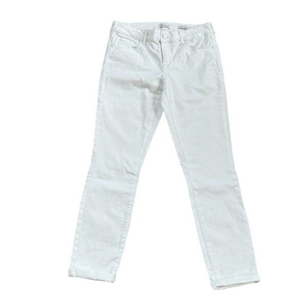Jessica Simpson Women's White Cotton Skinny Roll Crop Jeans 6/28 Relaxed Fit G - Picture 4 of 8